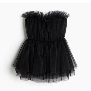 H&M Edition Black Strapless Top